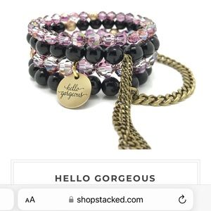 “Hello Gorgeous” Bracelet Stack by Stacked